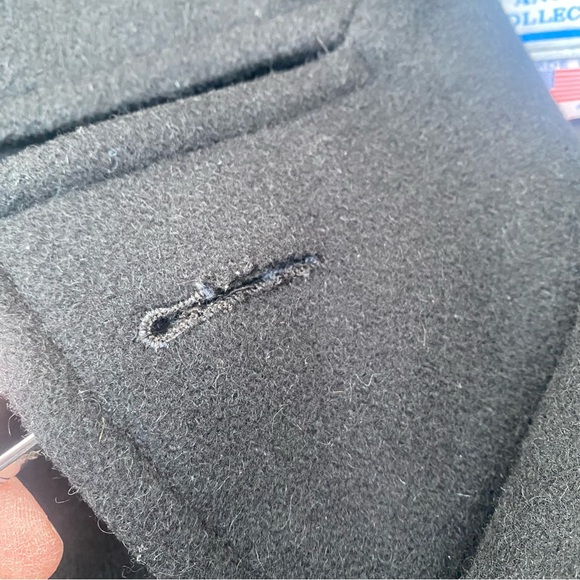 Sterlingwear Boston Double-Breasted Black Wool Navy Peacoat, 40R - Picture 11 of 16